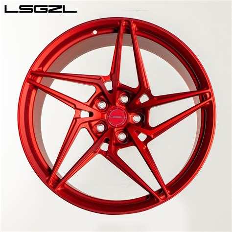 Lsgzl Factory Custom Forged Red Alloy Wheel For Car