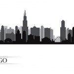 Chicago city skyline silhouette background Stock Vector Image by ©ray ...