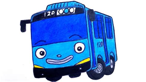 Как нарисовать автобус Тайо | Приключения Тайо | TAYO The little bus ...
