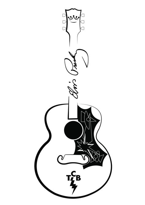 Elvis Guitar Digital Design Jpeg Eps Png Digital Download Only Etsy