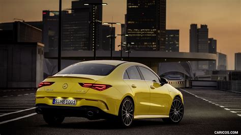 Mercedes Amg Cla Matic Color Sun Yellow Rear Three