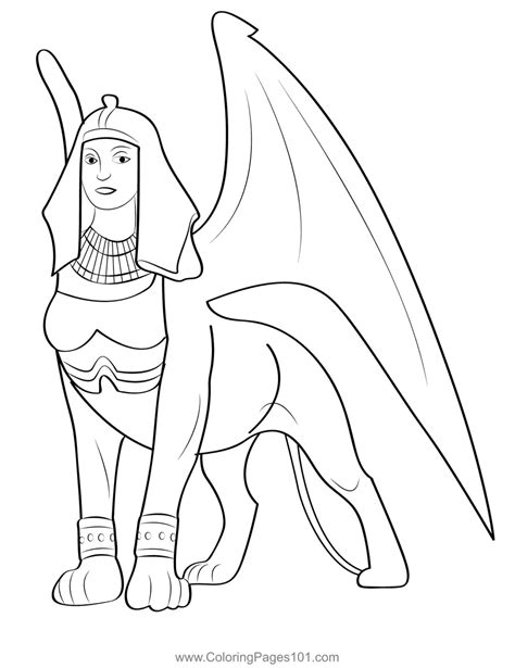 Sphinx 8 Coloring Page For Kids Free Sphinxs Printable Coloring Pages