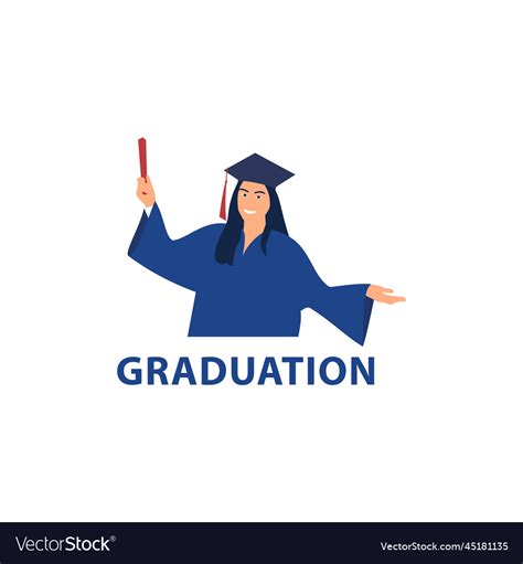 Graduation design template icon logo Royalty Free Vector