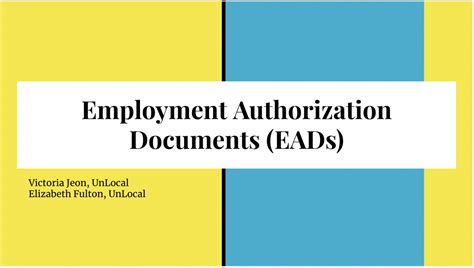 Supporting Community Members With Employment Authorization Documents Eads Unlocal