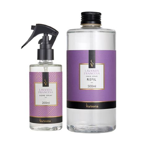 Kit Home Spray E Refil Lavanda Francesa Via Aroma Shop Nenem