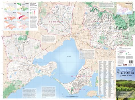 The Wine Map of Victoria by Max Allen | vW Maps