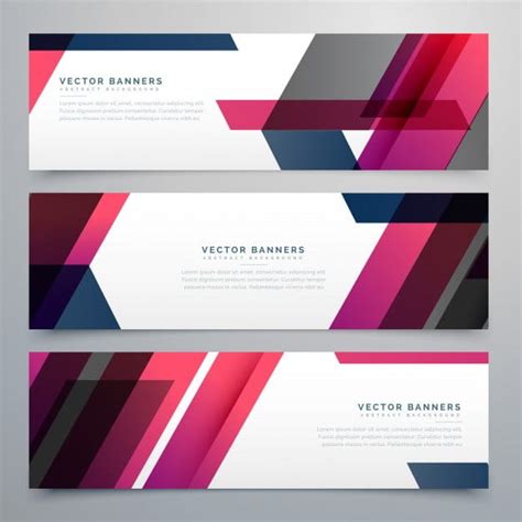 Modern Geometric Banners Eps Vector Uidownload