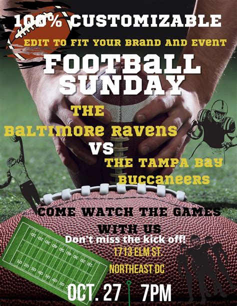 Game Day Watch Party Flyer Invitation Social Media Post Etsy