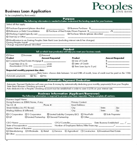 Loan Application Templates - 7+ Free Sample, Example, Format Download ...