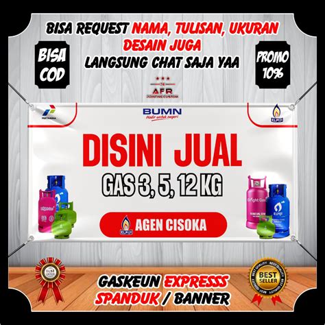 Jual Spanduk Warung Gas Elpiji Banner Toko Gas Elpiji Custom Desain