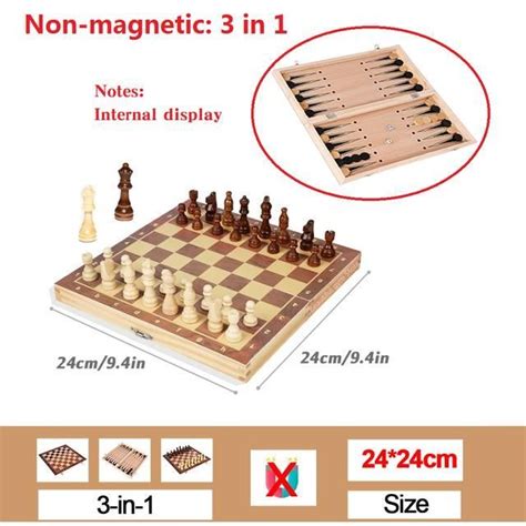 Jeu De Societe Bh No Magnet Cm Jeu D Checs Pliant En Bois Massif