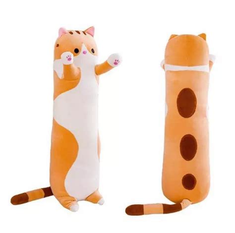 Мягкая детская игрушка Кот Батон сосиска антистресс коричневый 70см ...