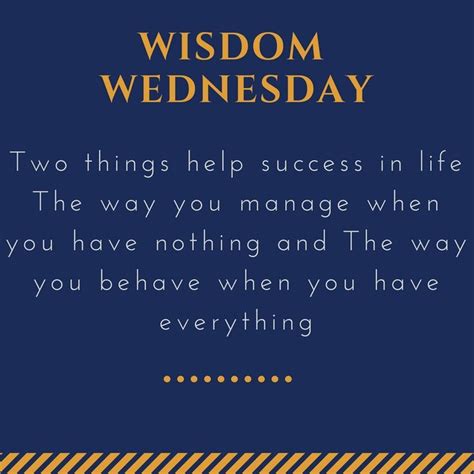 A Blue And Yellow Striped Background With The Words Wisdom Wednesday