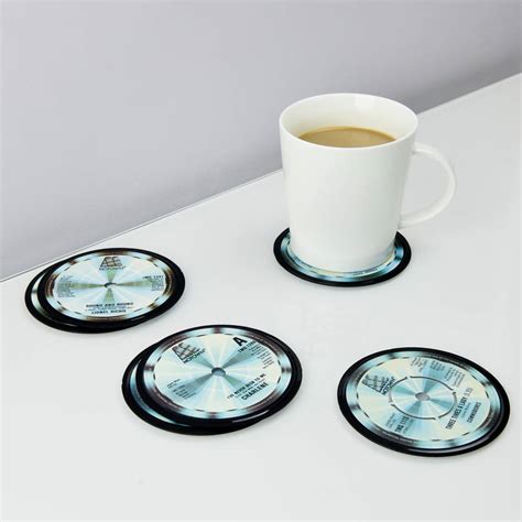 set   vinyl  record coasters  year  vinyl village