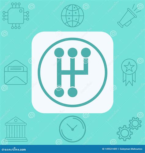 Gear Shift Icon Sign Symbol Stock Illustration Illustration Of