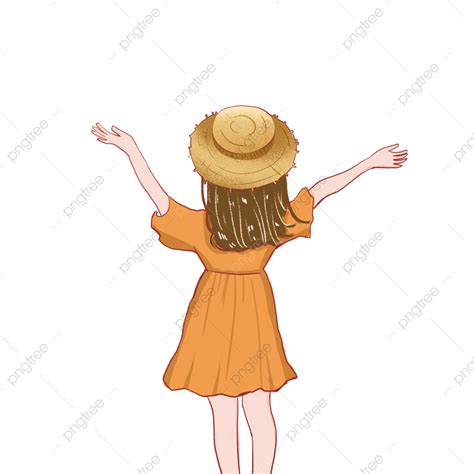 Menina De Costas Desenho - Costas De Menina Pequeno Material Fresco PNG , Menina, Vista Traseira ...