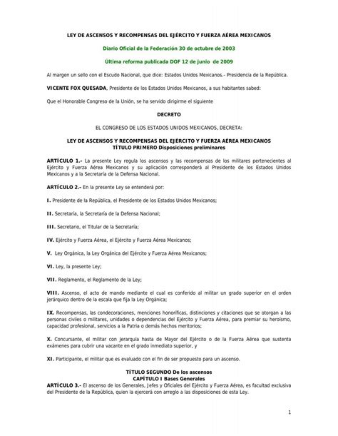 Ley de Ascensos y Recompensas del EjÃrcito y Fuerza AÃrea