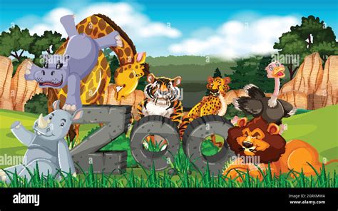 Zoo background hi-res stock photography and images - Alamy