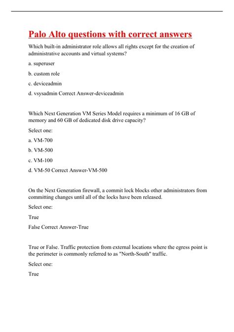 Palo Alto Ace Exam Questions And Answers 9