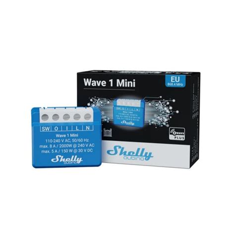 Shelly Qubino Wave 1 Mini spínací modul 1x 8A Z Wave Z Wave s