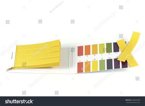 universal indicator paper isolated  white stock photo edit