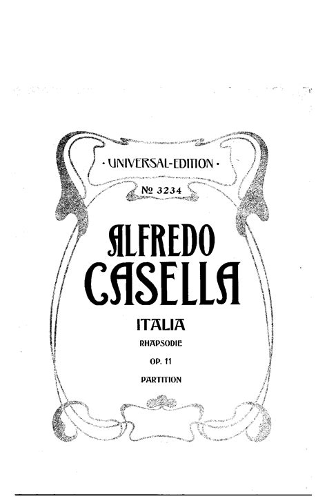 Italia, Op.11 (Casella, Alfredo) - IMSLP