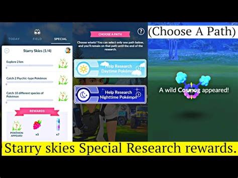 Starry Skies Choose A Path Pokemon Go Special Research Solstice