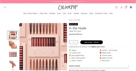 ColourPop In The Nude Lippie Stix Vault Shop Now PDP For Colourpop The Lander