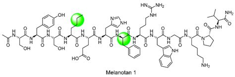 Structure of melanotan I Structure of melanotan I. | Download ...