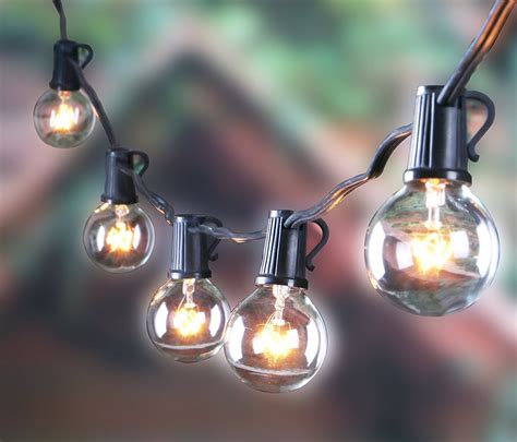 25ft Outdoor G40 Globe String Lights Vintage Backyard Patio Lights