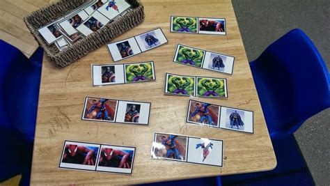 Superhero Dominoes Superhero Math Superheroes Eyfs Nursery Activities