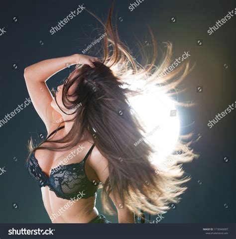 Sexy Gorgeous Woman Black Lingerie Stockings Stock Photo Shutterstock