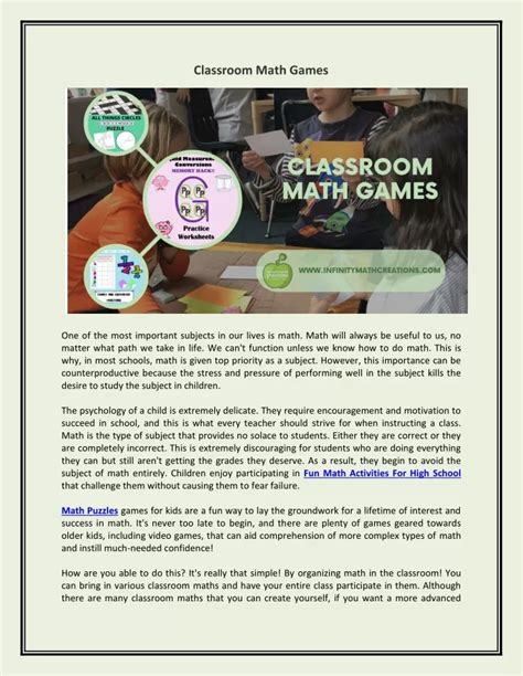 Ppt Classroom Math Games Powerpoint Presentation Free Download Id