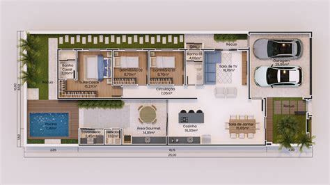 Planta De Casa Com Piscina E Hidro Planos De Casas Ca