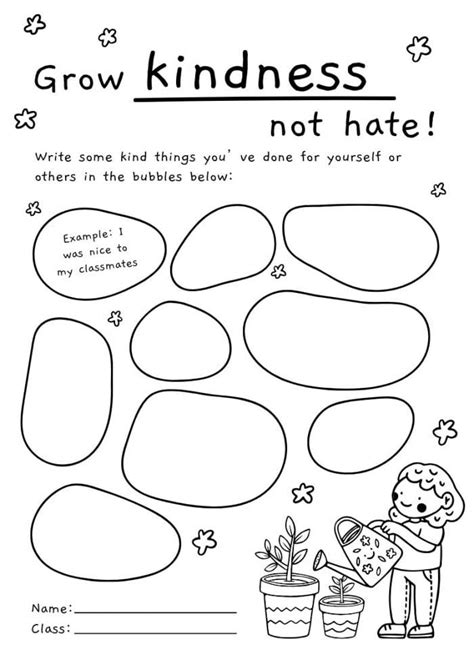 Simple Doodle Kindness Activities Worksheet Social Emotional Activities Acceptance Activities