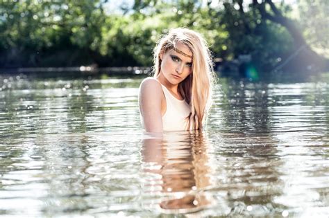 Women Portrait Blonde River Water Bokeh Wallpaper Girls Wallpaper Better