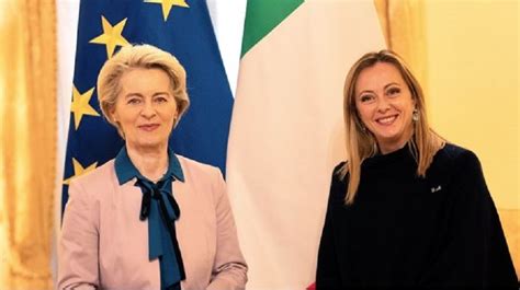 DIRE Meloni Riceve Von Der Leyen Riaffermato Limpegno Del Governo