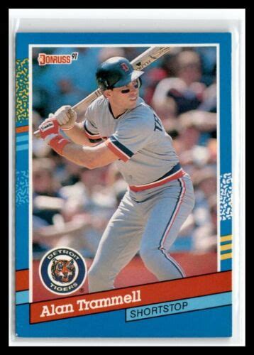 Alan Trammell Donruss Detroit Tigers Ebay