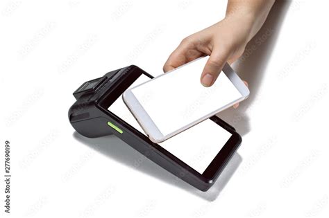 Merchant Payment Proccessing Customer Paying Contactless With