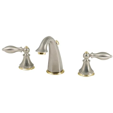 Pfister Catalina Brushed Nickel Brass 2 Handle Widespread Watersense Bathroom Sink Faucet With