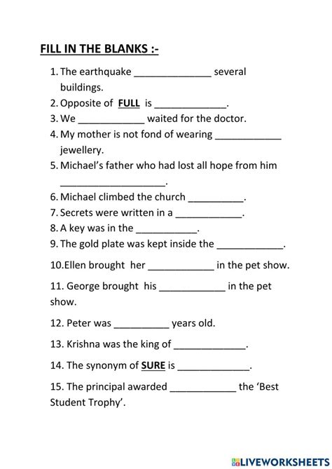 fill   blanks worksheets worksheetscity