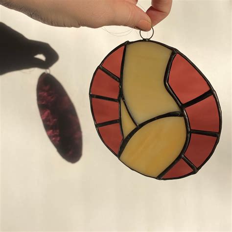 Female Nude Stained Glass Suncatcher Etsy