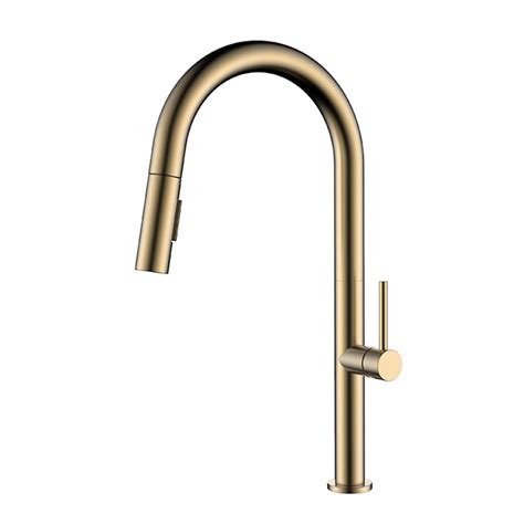 Brush Gold Stainless Steel Pull Down Kitchen Faucet Arc Fictures