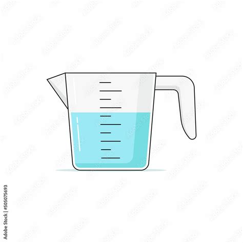 Isolated Measuring Cup Cartoon Vector Graphics Stock Vector Adobe Stock