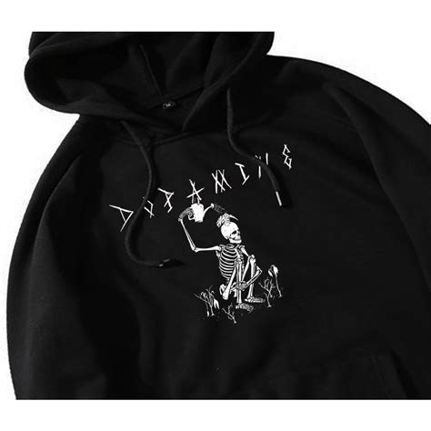 Jual Hoodie Pria Wanita Hitam Aesthetic Bahan Tebal Origanal Dopamine