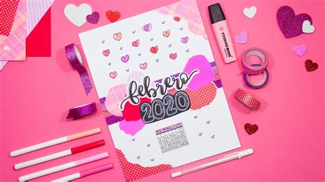 Diy Portada Calendario De Febrero Bullet Journal