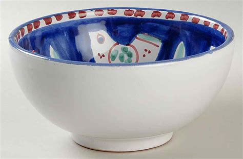 Campagna Chicken Blue Border Red Dots Coupe Cereal Bowl By Vietri