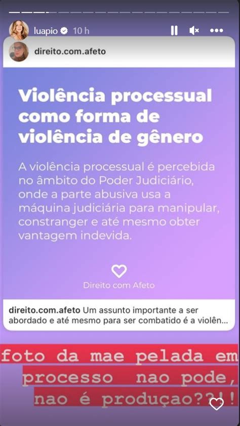 Luana Piovani Fala Sobre Processo De Pedro Scooby Foto Da M E Pelada