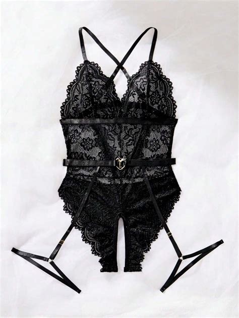 Women Sexy Lingerie With Garter Suspender And Leg Harness Open Crotch Design No Bra Or Panty