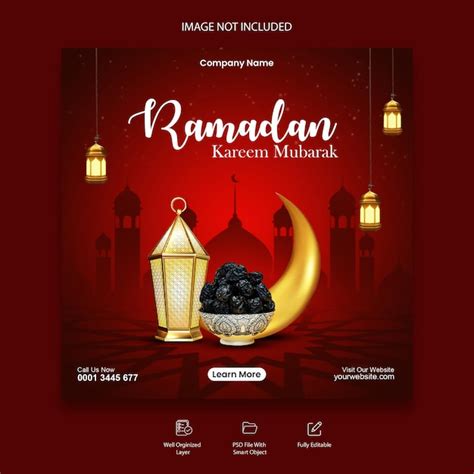 Premium PSD Ramadan Kareem Social Media Post